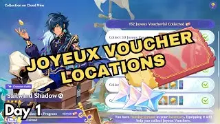 Joyeux Voucher Locations Day 1 | Genshin Impact