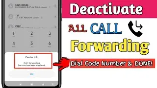 Deactivated Call Forwarding By Simple Code Number