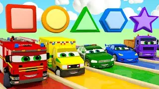 Wheels On the Bus - Magic  Cars and colorful pool - Baby Nursery Rhymes & Kids Songs