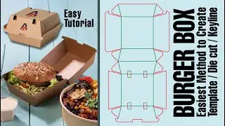 Easiest Method to Create Burger Box die cut / Template 100% Perfect Tutorial on Adobe Illustrator