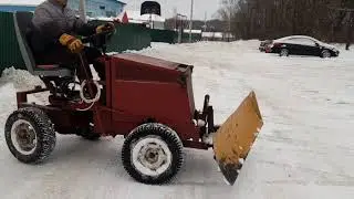 Самодельный трактор переломка чистим снег