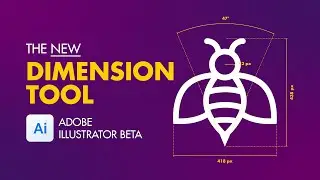 NEW Dimension Tool In Adobe Illustrator Beta