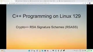 C++ Programming on Linux - Crypto++ RSA Signature Schemes (RSASS)