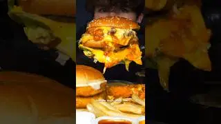 Wendy’s + Taco Bell + Mcdonald's, Burger? #food #mukbang #burger