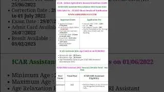 ICAR IARI Assistant Recruitment 2022 Exam Result 2023 