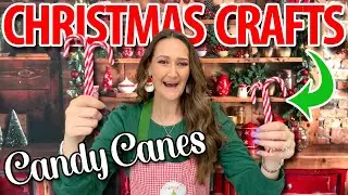 25 *BEST* Candy Cane Christmas Crafts, Decorations, Ornaments, & DIYs!  Dollar Tree DIYs 2024