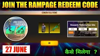 JOIN RAMPAGE PARTY NOW REWARD REDEEM CODE IN FREE FIRE STREET BOY BUNDLE REDEEM CODE TODAY FREE FIRE