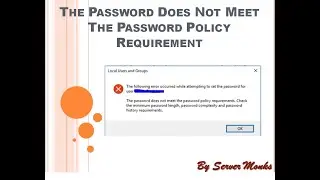 The password does not  meet the password policy requirements #password policy