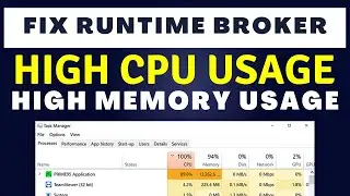 Fix Runtime Broker High CPU usage & High Memory Usage on Windows  Fix Runtime Broker Error