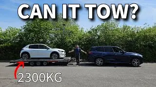 BMW X5 45e (plug-in electric hybrid) towing test.