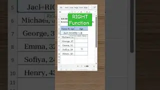 Right Function | Extract Texts from Right #excel