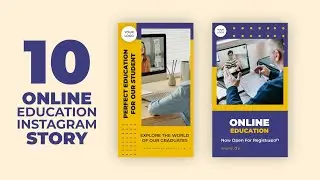 Online Education Insta Story Motion Graphic Animation | After Effects Templates | Copyright Free