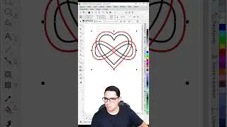 #Coração com #símbolo do #infinito #entrelaçado #corel #coreldraw #vetor #design #designer #heart