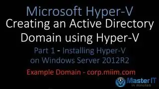 Installing the Hyper V role on Microsoft Windows Server 2012R2