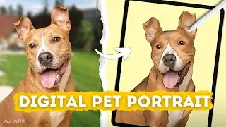 How to make a DIGITAL PET Portrait in Procreate | Step-by-Step Tutorial for Beginners