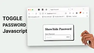 How to Show/Hide Your Password Toggle with Javascript || Javascript projects for beginners.