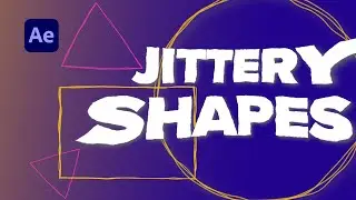 Jittery Shaky Shapes and Text Animation with Turbulent Displace in After Effects