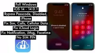 SIM FIX| WINDOWS TOOL| iOS 14.0.1/14 Disabled/Passcode Untethered iCloud Bypass| Fix Notification