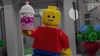 Lego Man Tries the Grimace Shake