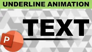 Underline Animation in PowerPoint - Tutorial