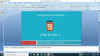 HTML and HTML 5 - Dictionary - Basic to Advanced - Complete explanation.