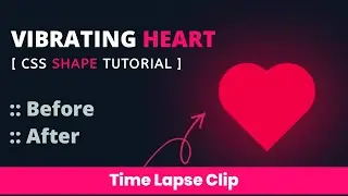 CSS Pulsing Heart Animation | Html And CSS(Time-lapse) 