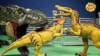 New Jurassic World Dino Rivals Dual Attack PARASAUROLOPHUS Unboxing Fallen Kingdom Mattel T-Rex Vs