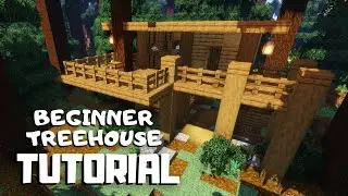 Minecraft: How to Build a Beginner Treehouse (Tutorial)