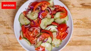 Simple Cucumber and Tomato Salad Recipe | How to Make Salad | Salad Recipes | Infoods