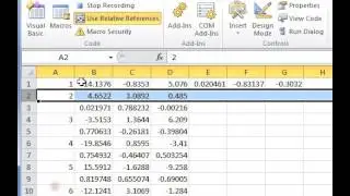 Using Relative Reference when Recording an Excel Macro