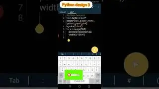 python turtle code 4 | Beautiful design using python pydroid app 3