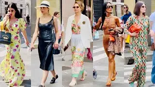 Top Summer Outfits in Milan 2025: Real Fashion Trends in 25°C | Street Style & Designer Trends👛☀️🕶️👗