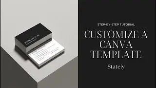 Customize a Canva business card template with me