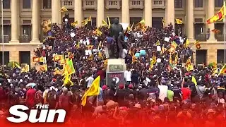 Sri Lanka protests see thousands storm president’s palace and swim in pool