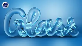 Glass 3D Lettering - Cinema 4D