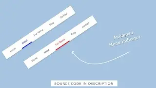 Animated Menu Indicator using Html, CSS & JavaScript