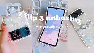 Samsung Galaxy z flip 3 unboxing | aesthetic custom setup ✨ + case decorating 💕