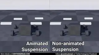 Animated vs non-animated suspension preview in UE4 | Blender 2.8, Unreal Engine 4