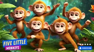 Five Little Monkeys Jumping on the Jungle🐵 | Baby Songs 🐵