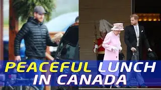 Prince Harry is pictured buying his own lunch in Canada after Megxit