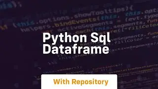 python sql dataframe