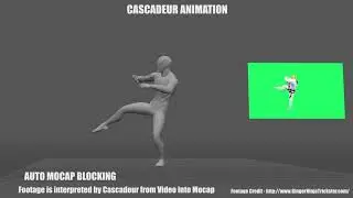 Flying Kick Cascadeur Animation - Blocking to Unreal Engine