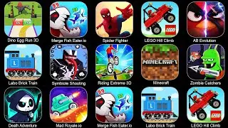 Mad Royale io,Minecraft,Labo Brick Train,Spider Fighter,Dino Egg Run 3D,Merge Fish Eater io