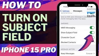 How to Turn on Subject Field on iPhone 15 Pro