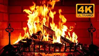 🔥 Cozy Fireplace 4K (12 HOURS). Fireplace with Crackling Fire Sounds. Crackling Fireplace 4K