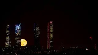 TIME LAPSE LUNA CUATRO TORRES MADRID