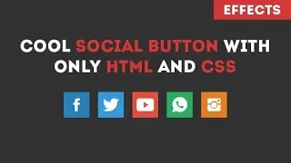 Cool Social Media Buttons with landing hover - html and css