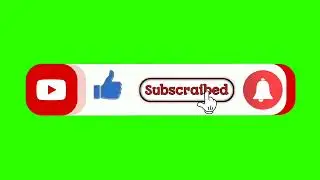 subscribe green screen:no copyright animation button