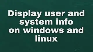 How to display System Info in Windows and Linux using the terminal | System Info