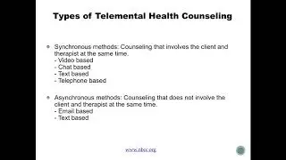 Telemental Health 101